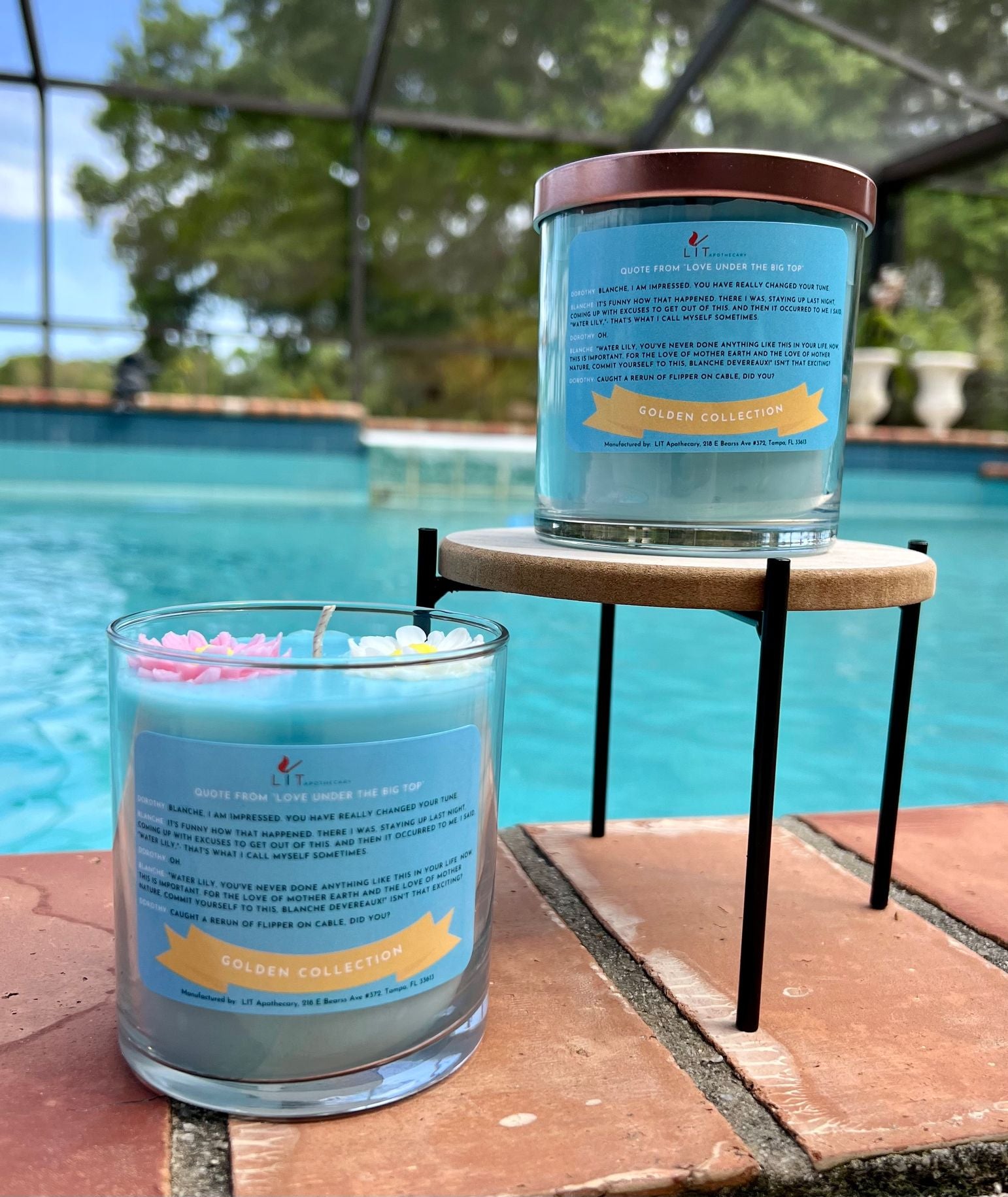 Blanche Golden Girls Candle - Blanche Candle Golden Collection - Water Lily Scented Candle