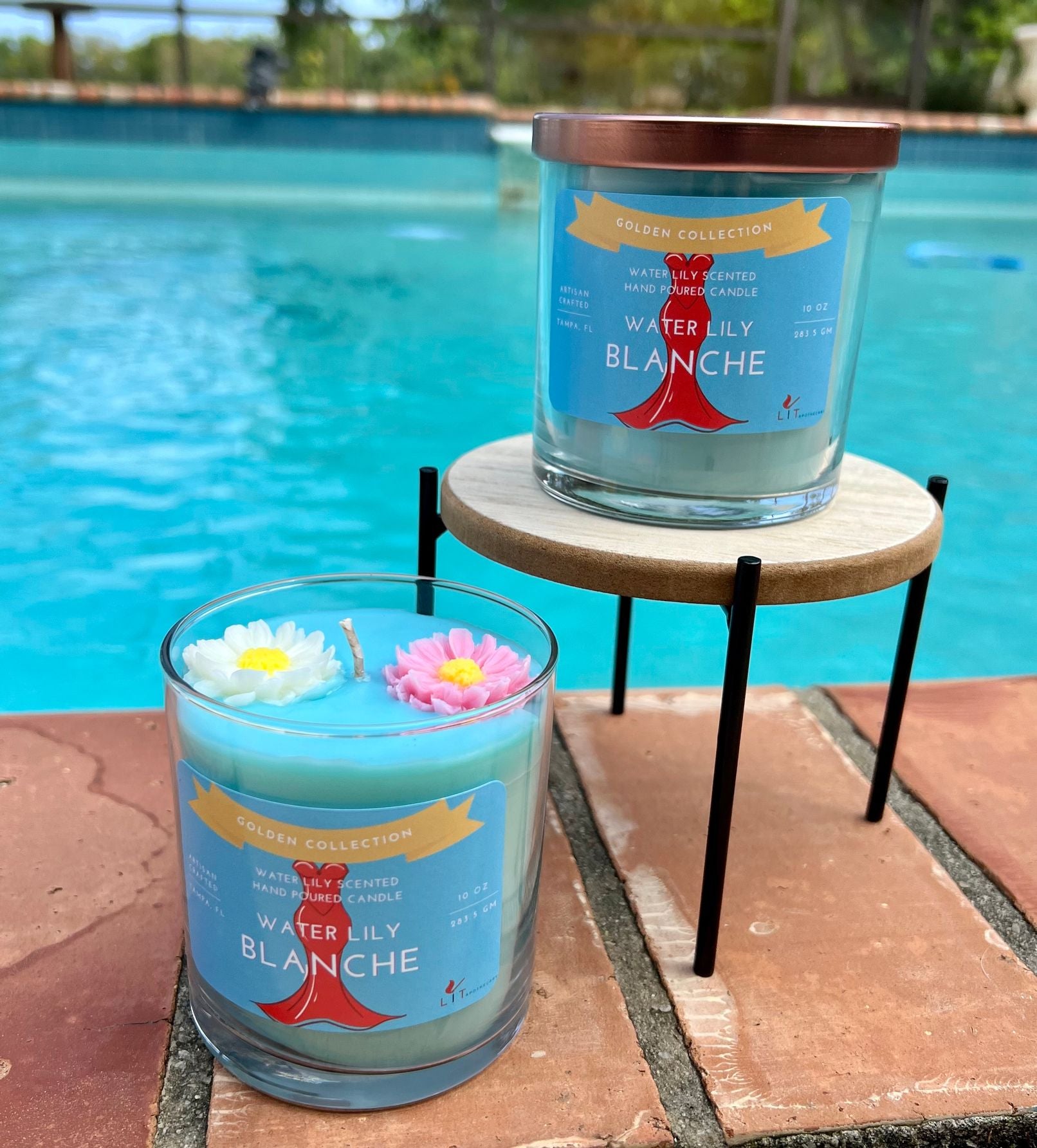 Blanche Golden Girls Candle - Blanche Candle Golden Collection - Water Lily Scented Candle