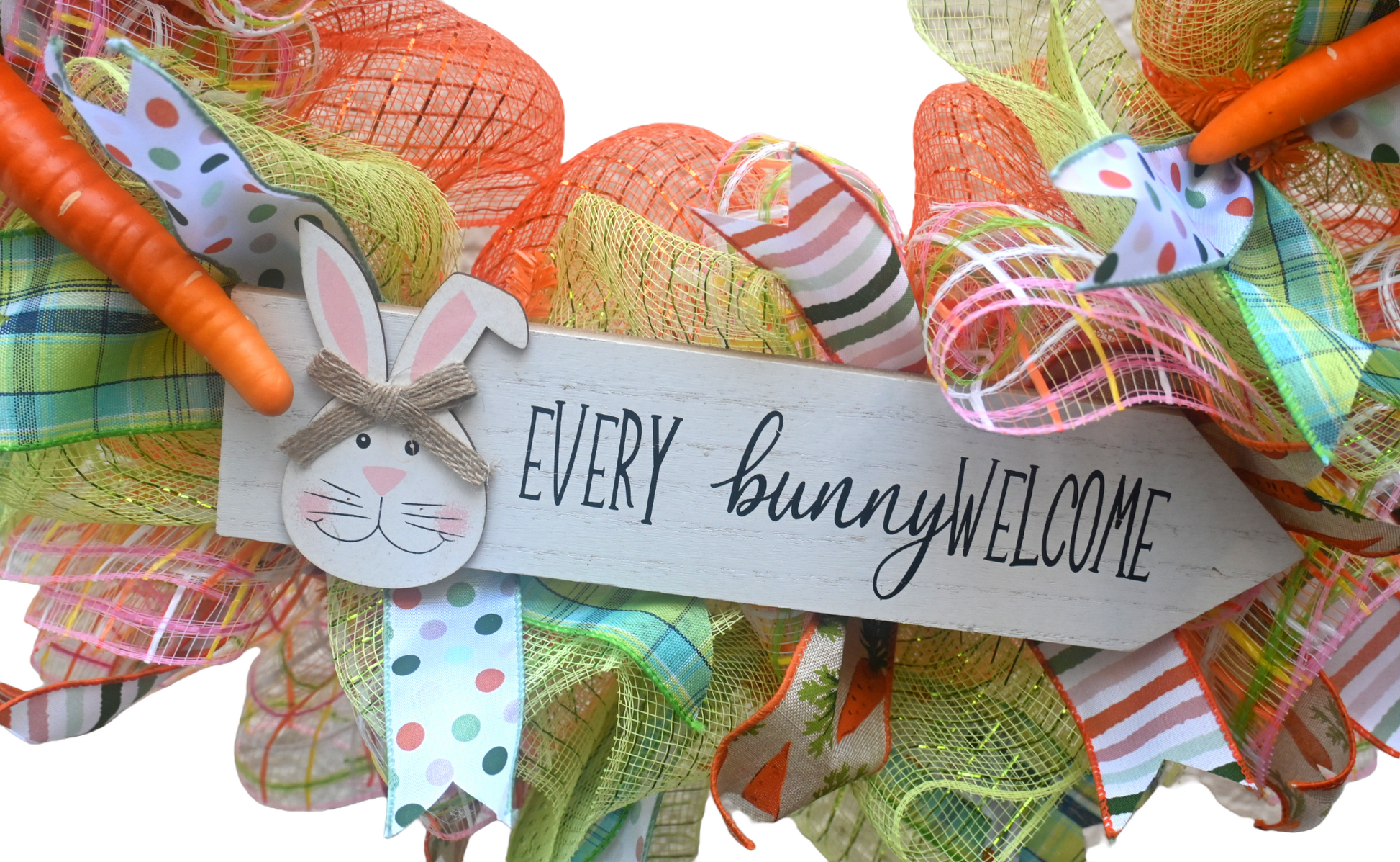 24" Carrot Wreath - Easter Carrot Wreath - Carrot Patch Wreath