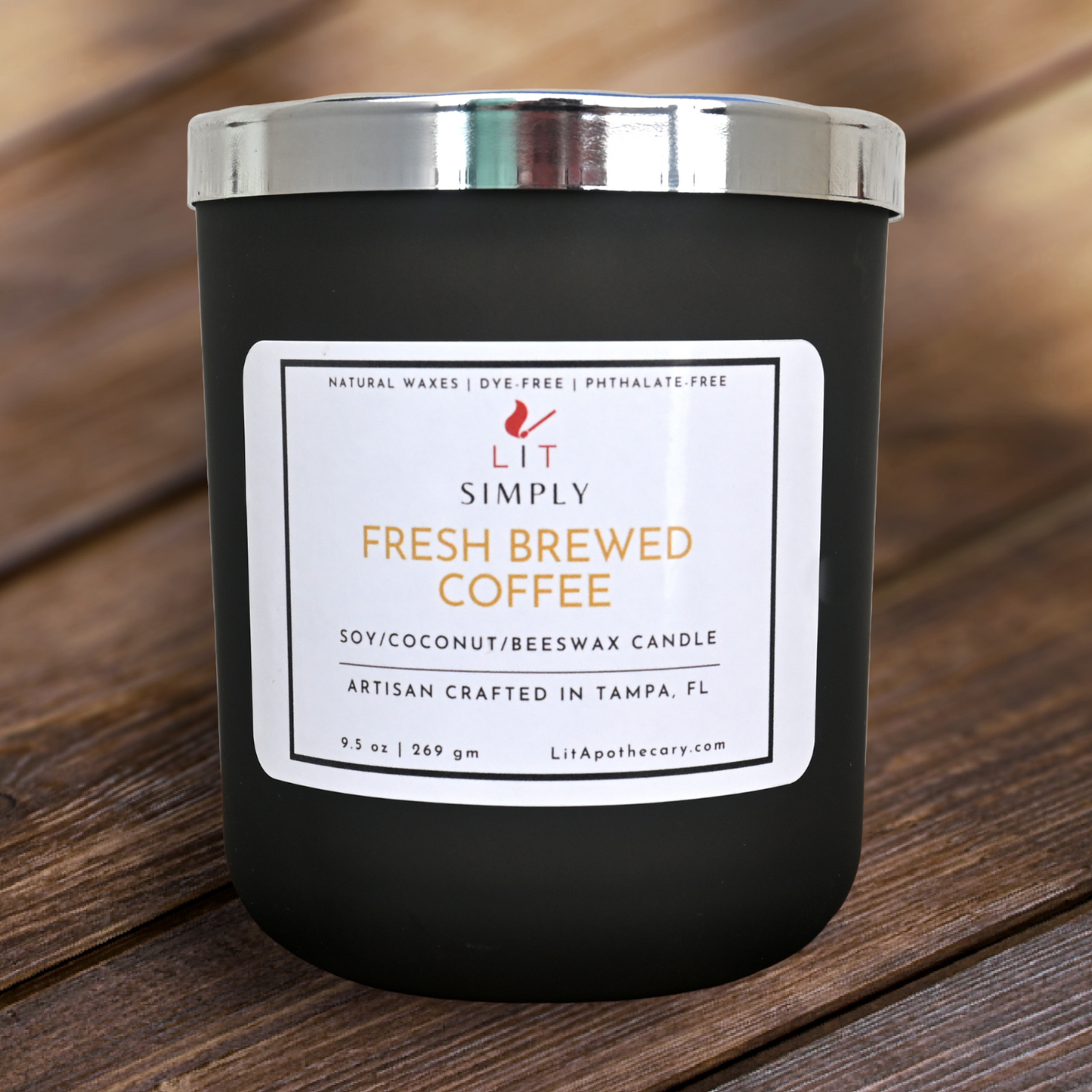 Fresh Brewed Coffee Candle - LIT Simply Luxury Candle - Coffee Candle