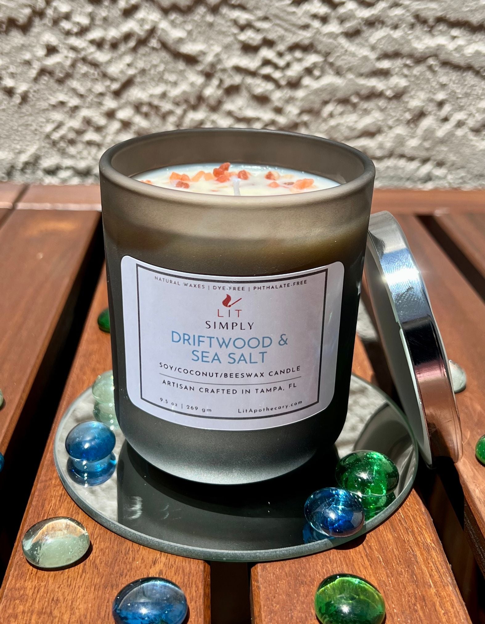 Driftwood Sea Salt Candle- LIT Simply Luxury Candle
