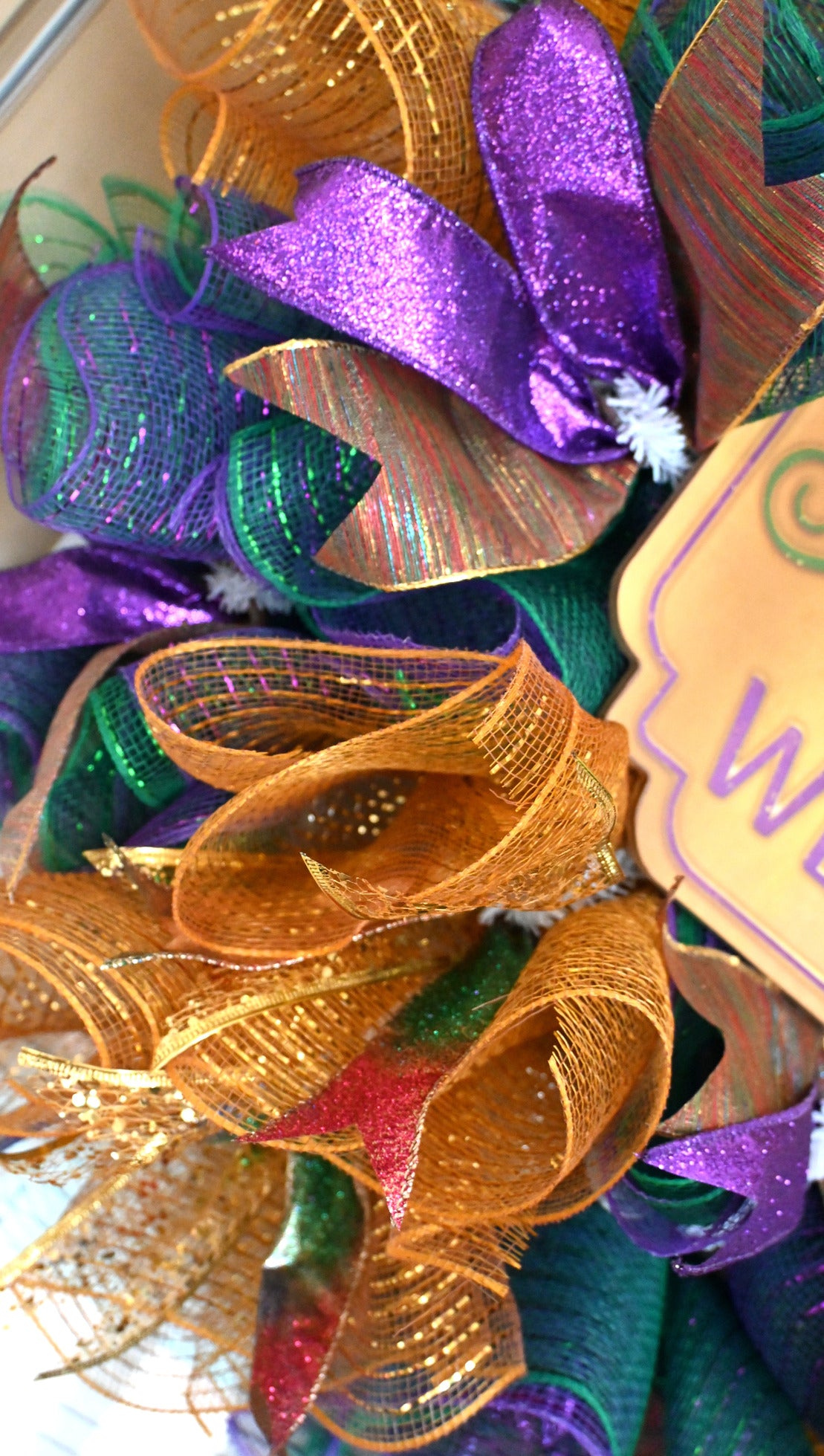 24" Fleur De Lis Wreath - Mardi Gras Wreath - Mask Wreath