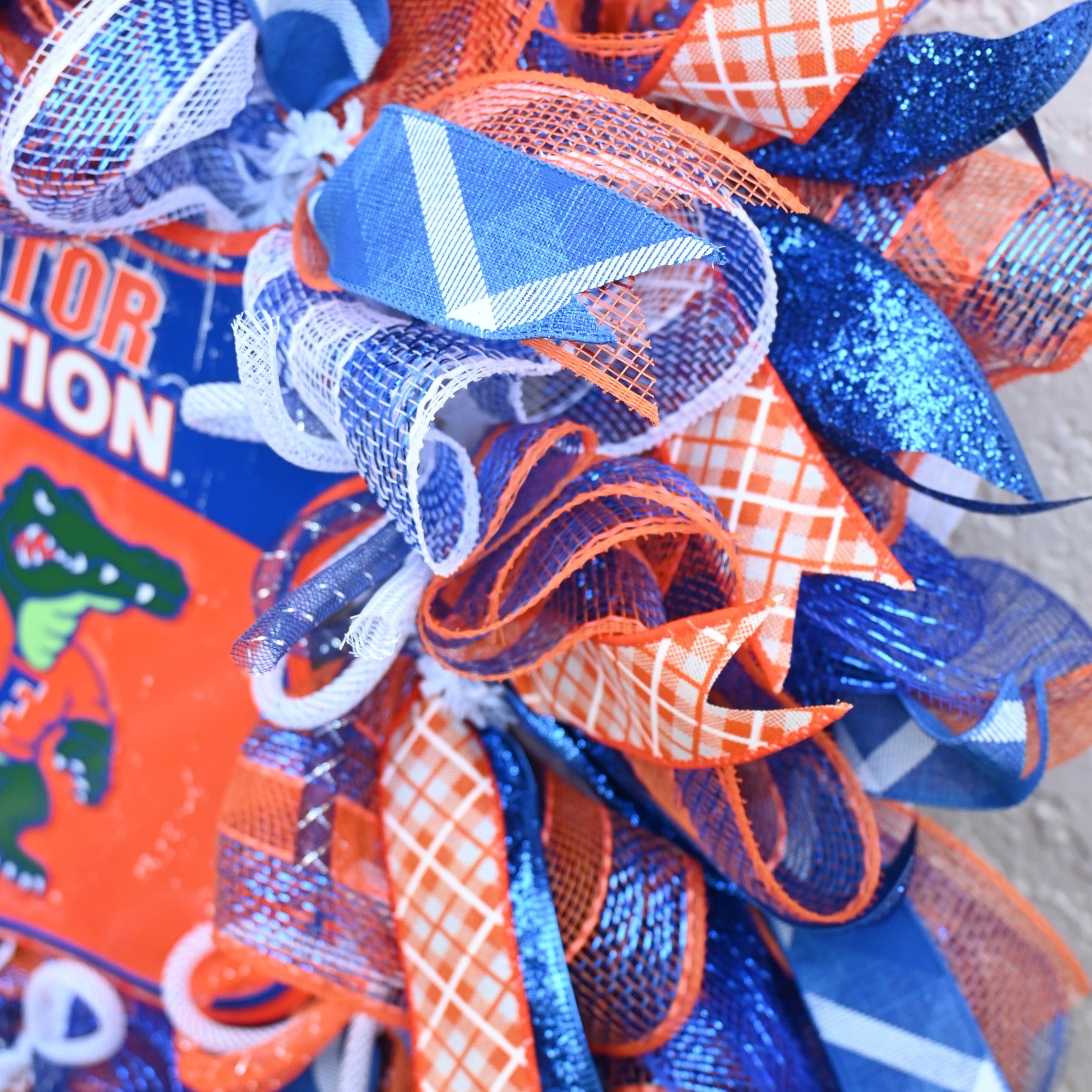 24" Gators Wreath - Florida Gators Wreath - Orange Blue Wreath