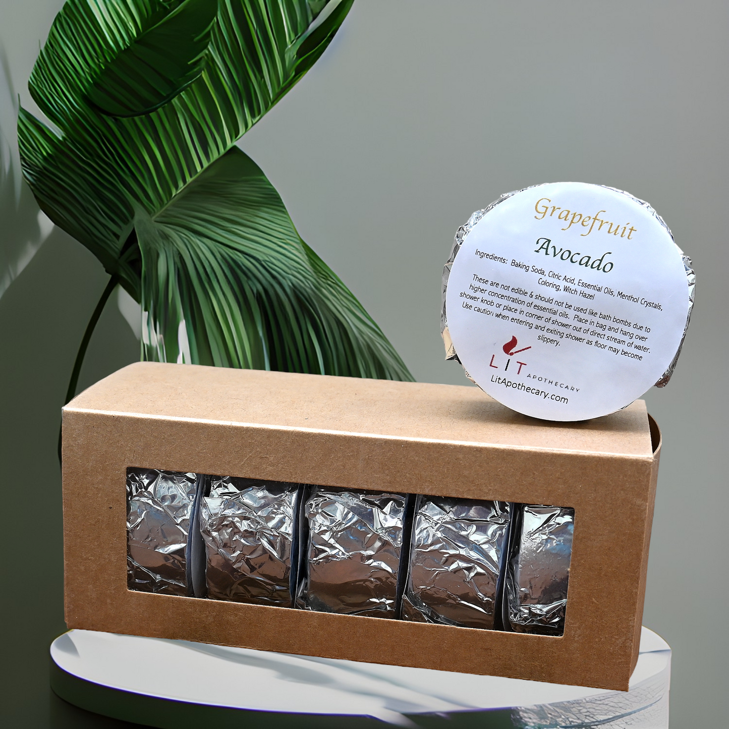 Grapefruit Avocado Shower Steamer