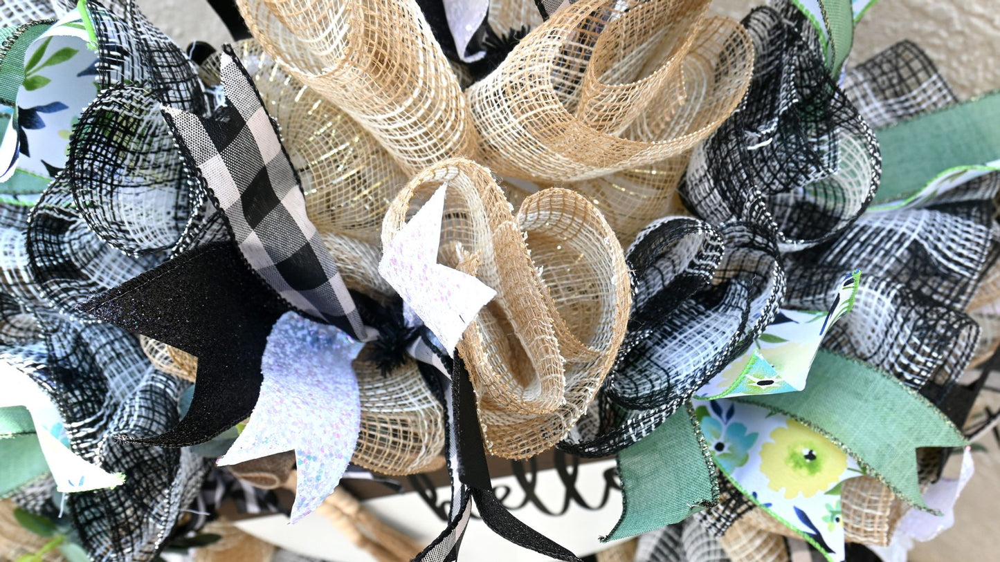 24" Hello Wreath - Hello Welcome Wreath