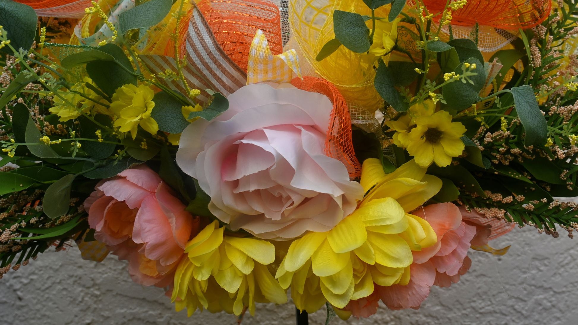 24" Spring Flower Wreath - Hop Into Spring Wreath