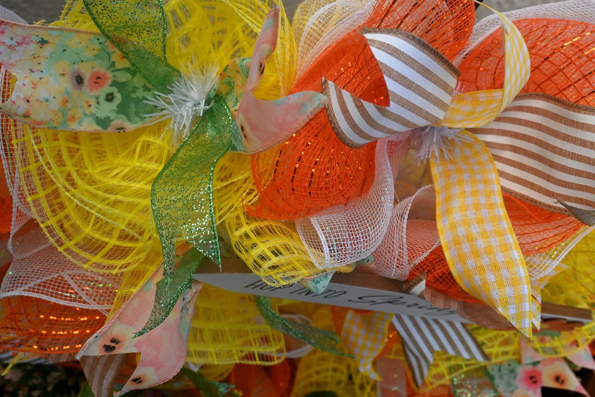 24" Spring Flower Wreath - Hop Into Spring Wreath