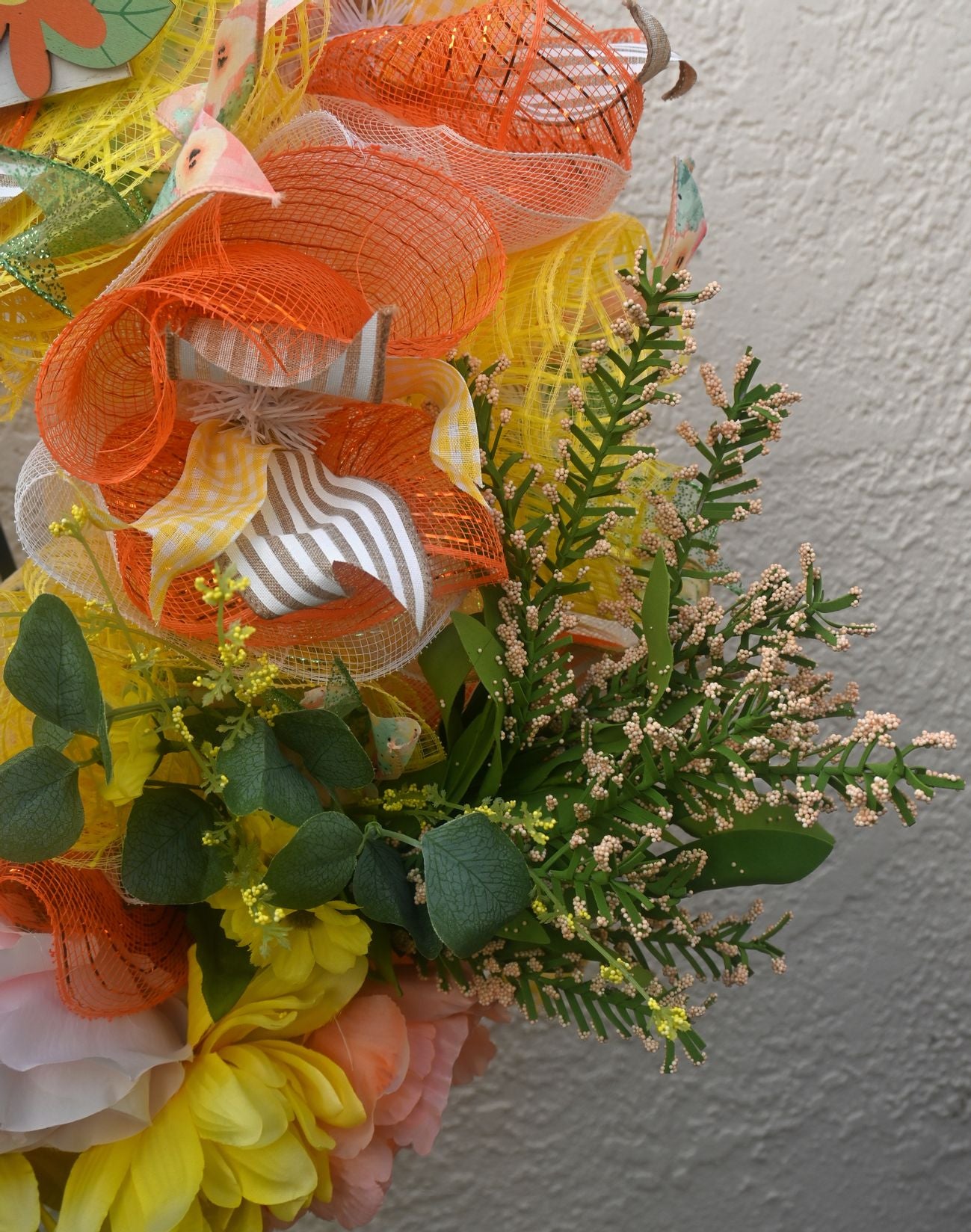 24" Spring Flower Wreath - Hop Into Spring Wreath