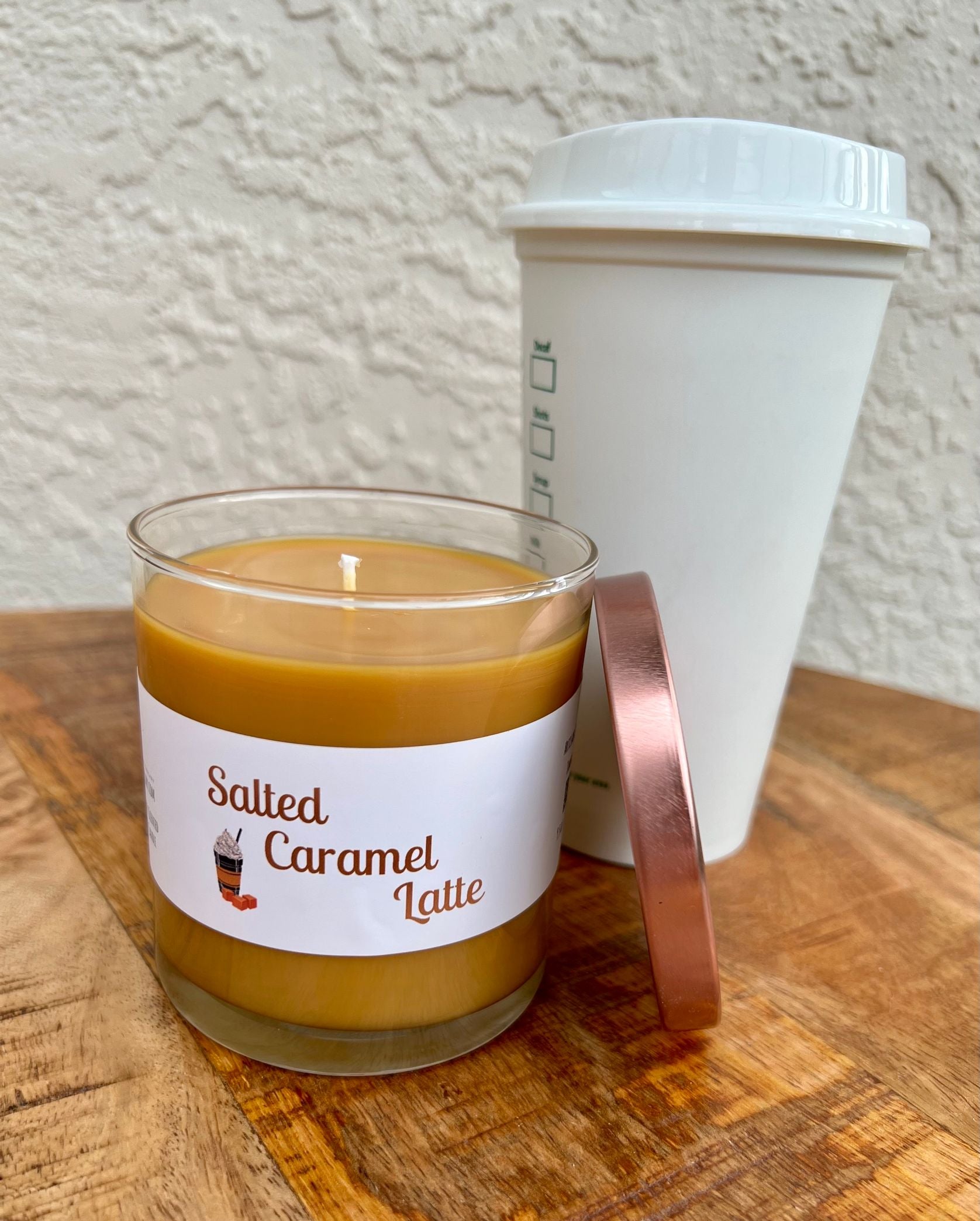 Mouth-watering Salted Caramel Latte Candle