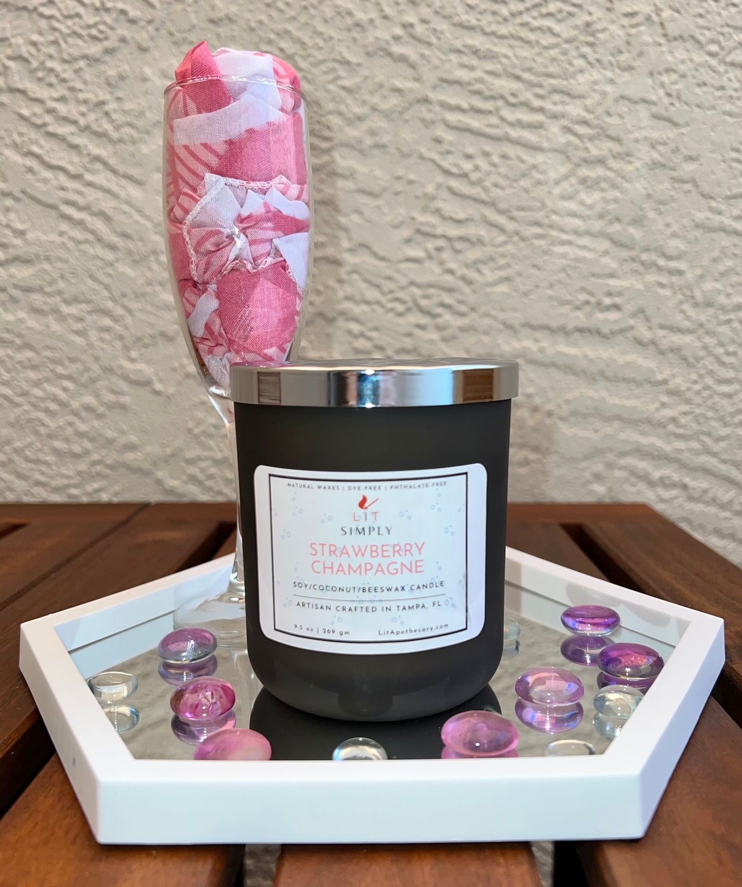 Strawberry Champagne Candle - LIT Simply Luxury Candle
