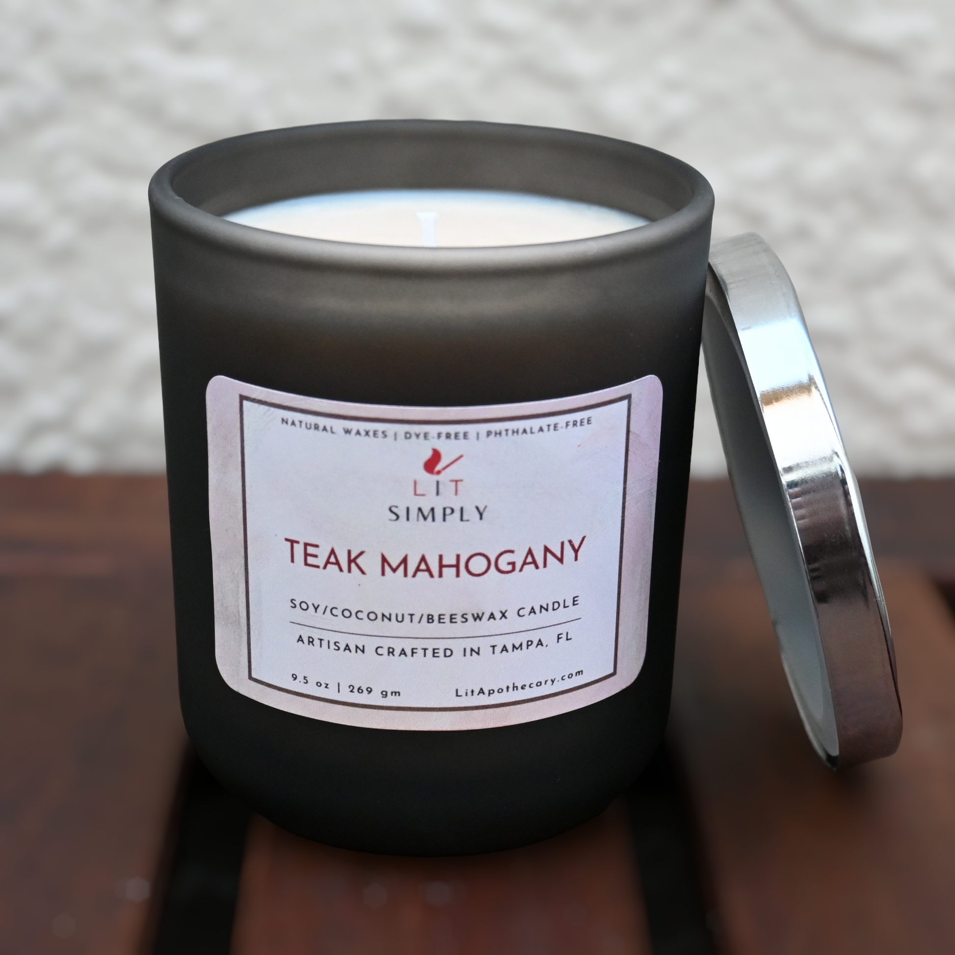 Teak Mahogany Candle - LIT Simply Luxury Candle