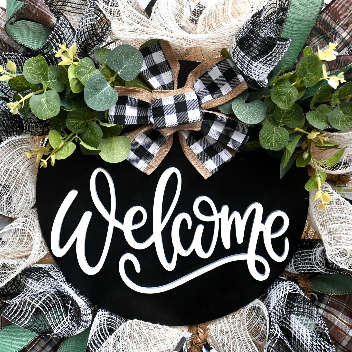 24" Welcome Wreath - Welcome to our Home Wreath