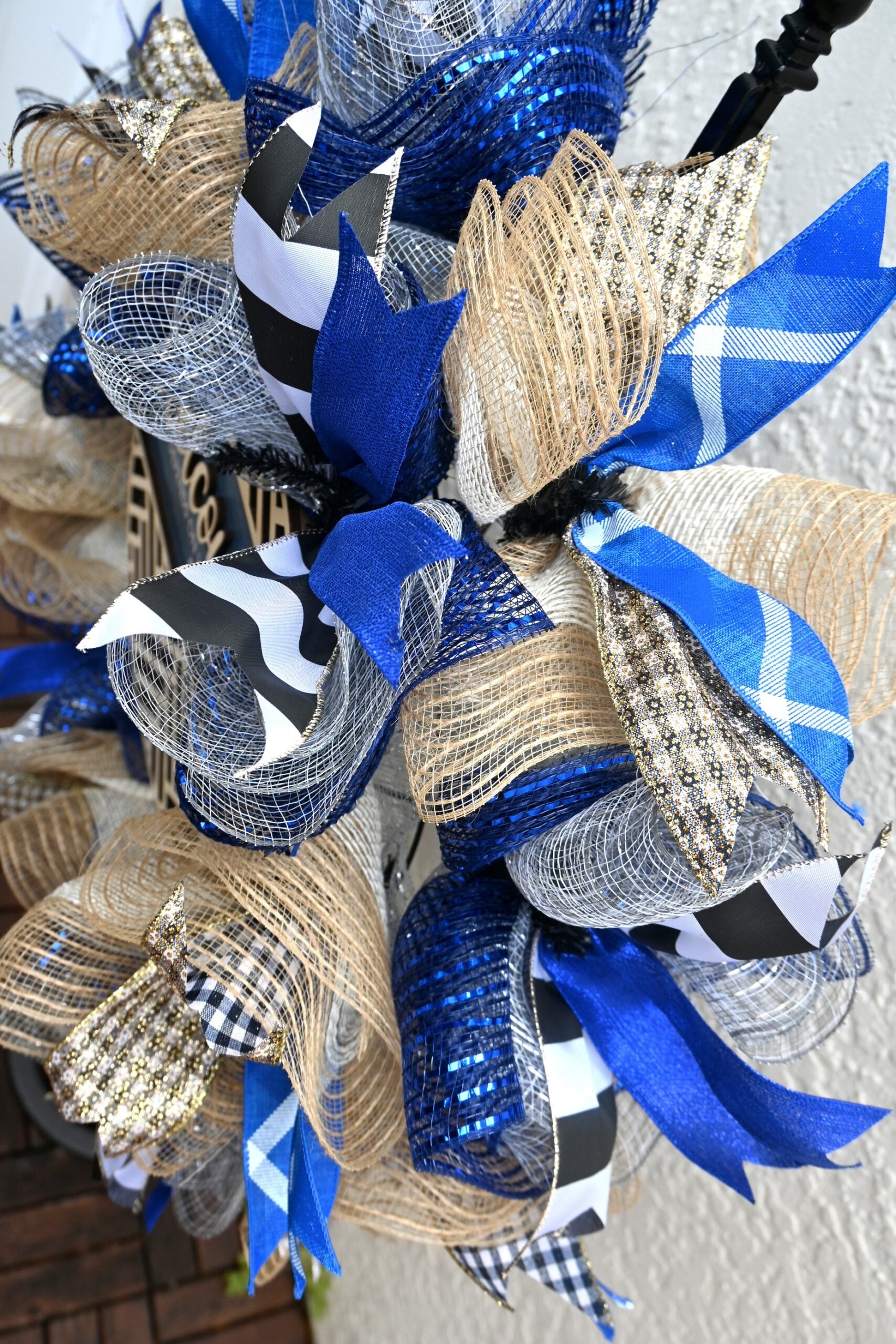 24" Welcome-ish Wreath - Welcome Wreath - Blue Grey Tan Wreath