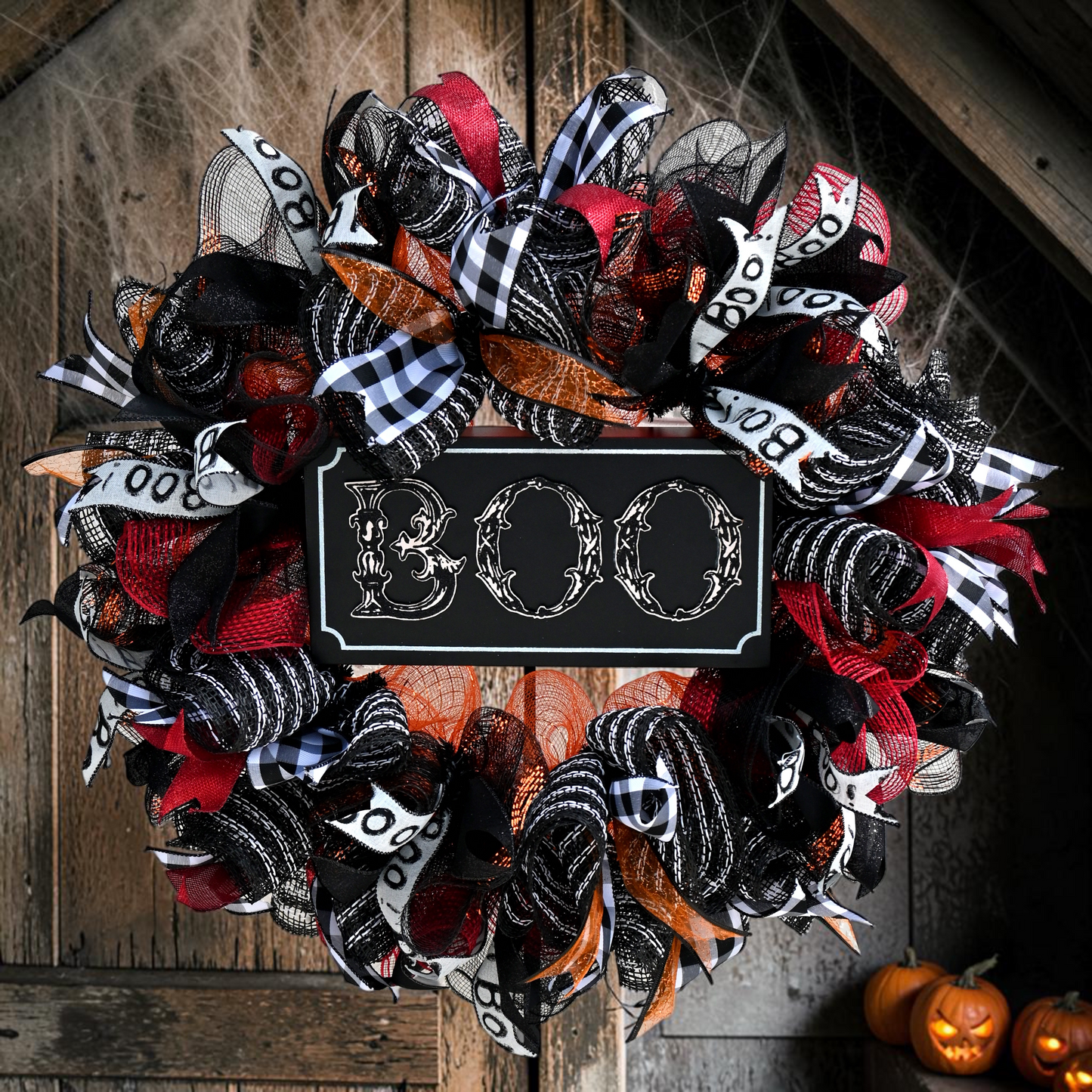 Boo Halloween Wreath - Boo Wreath