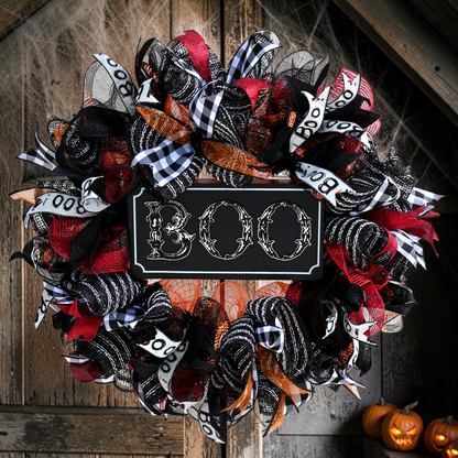 Boo Halloween Wreath - Boo Wreath