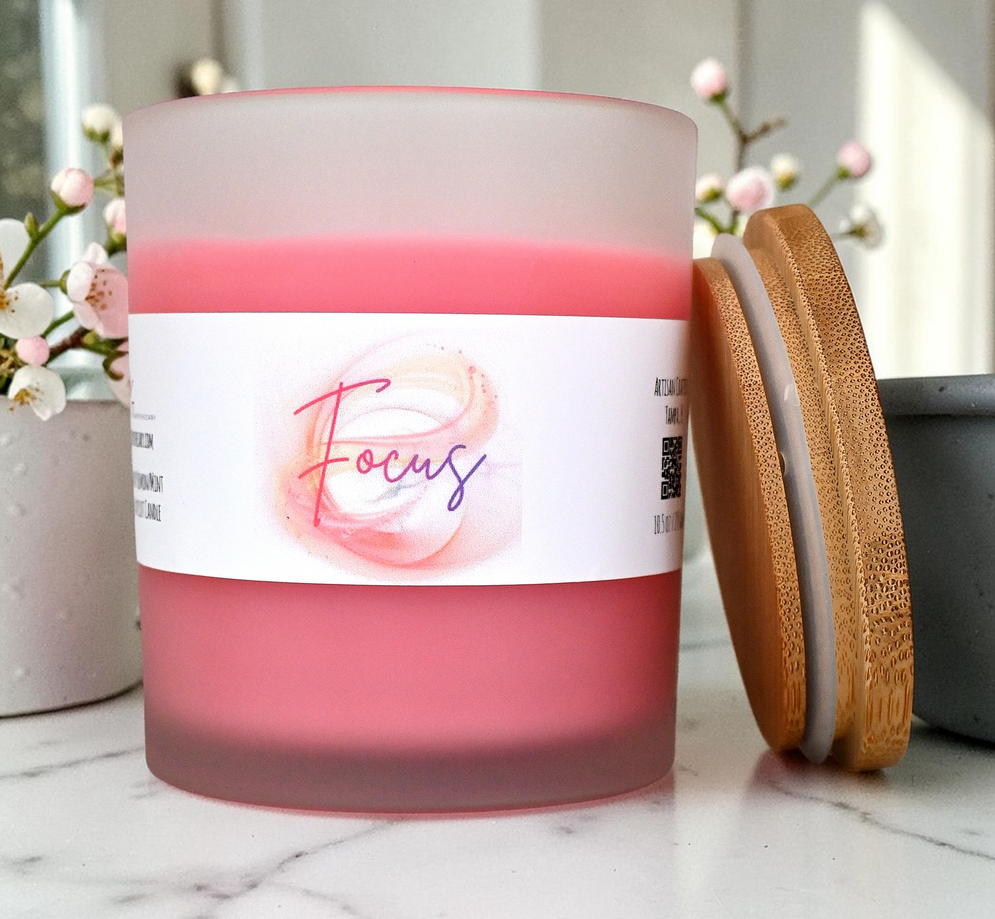 Focus Candle - Rosemary Lemon Mint Candle - Aromatherapy Candle - Spa Candle