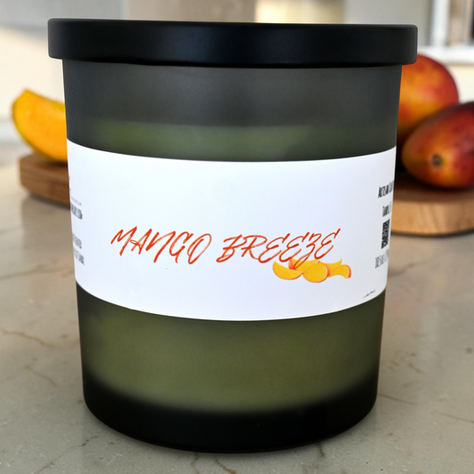 Mango Breeze Candle – LIT Simply Luxury Candle - Mango Scented Candle