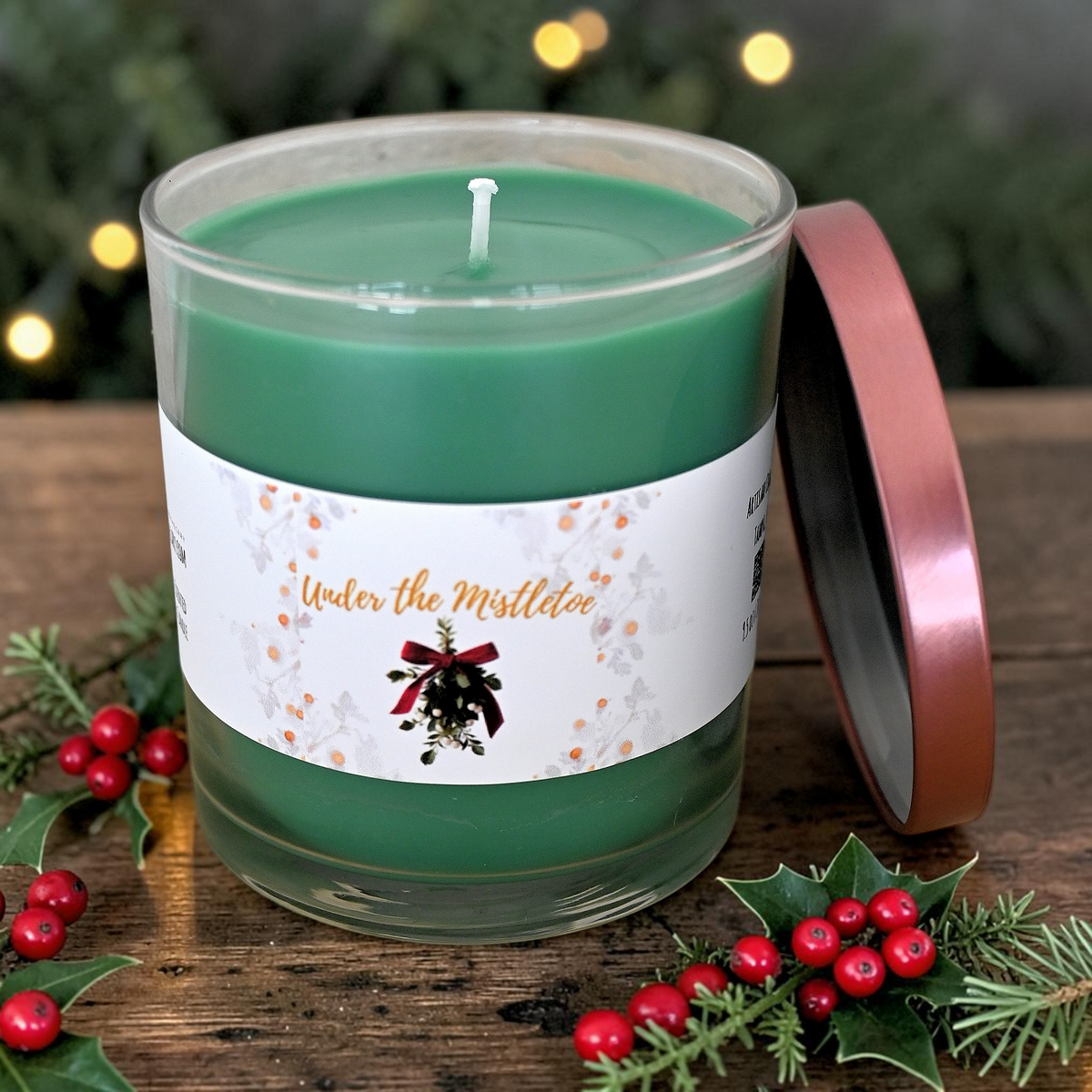 Under the Mistletoe Christmas Candle - Mistletoe scented candle