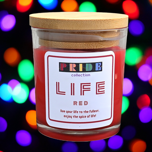 Red Pride Candle - Life Pride Candle - Rainbow Pride Candle