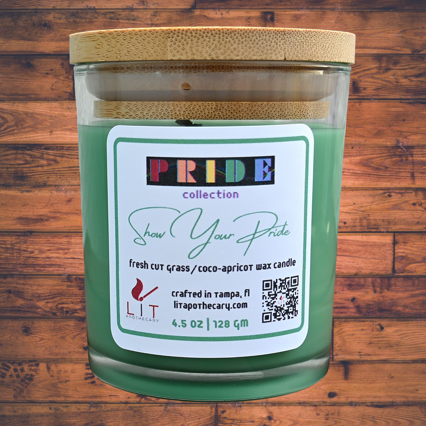 Green Pride Candle – Nature Pride Candle – Rainbow Pride Candle
