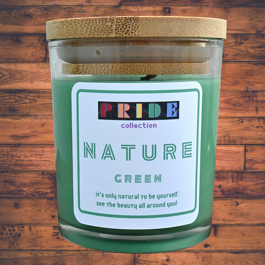 Green Pride Candle – Nature Pride Candle – Rainbow Pride Candle