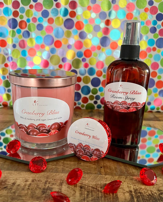 Cranberry Bliss Bundle - Cranberry Candle, Spray & Steamer