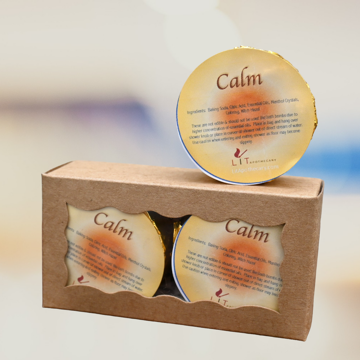 Calm Aromatherapy Shower Steamer - Grapefruit Rosemary Patchouli Shower Steamer