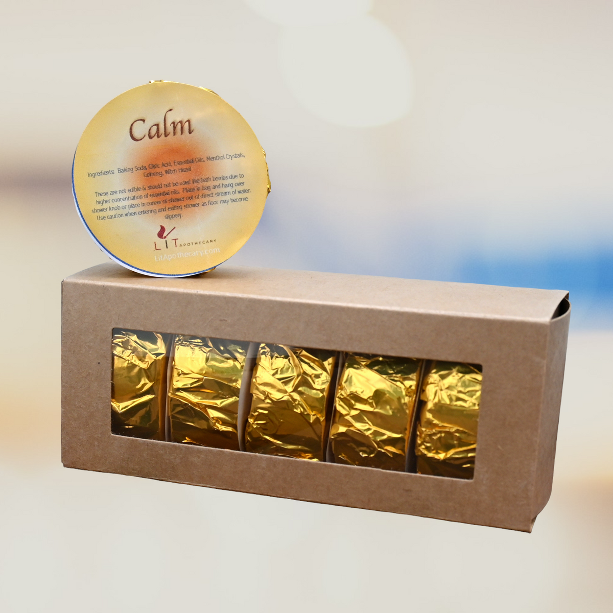 Calm Aromatherapy Shower Steamer - Grapefruit Rosemary Patchouli Shower Steamer