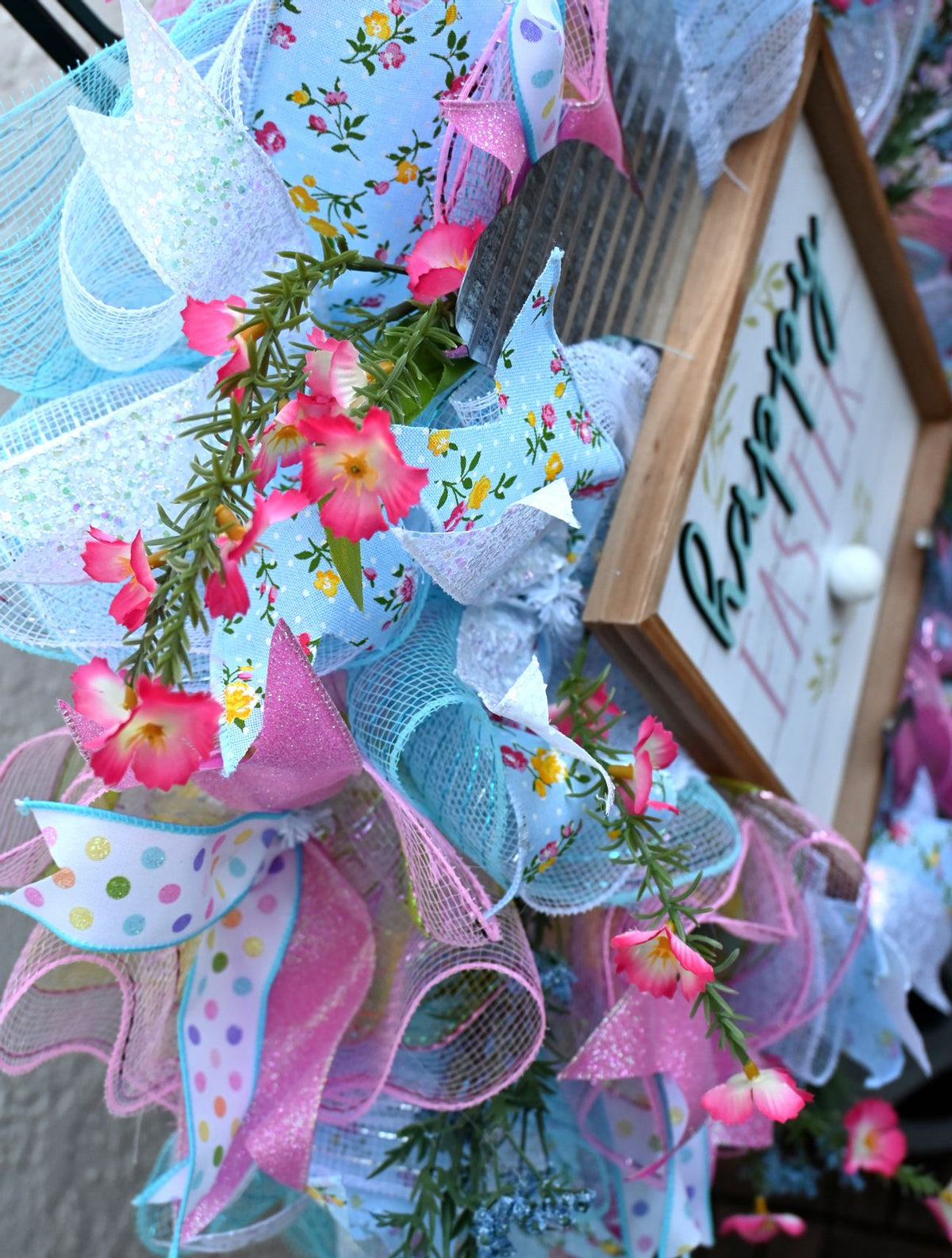 24" Easter Wreath - Happy Easter Wreath - Bunny Wreath
