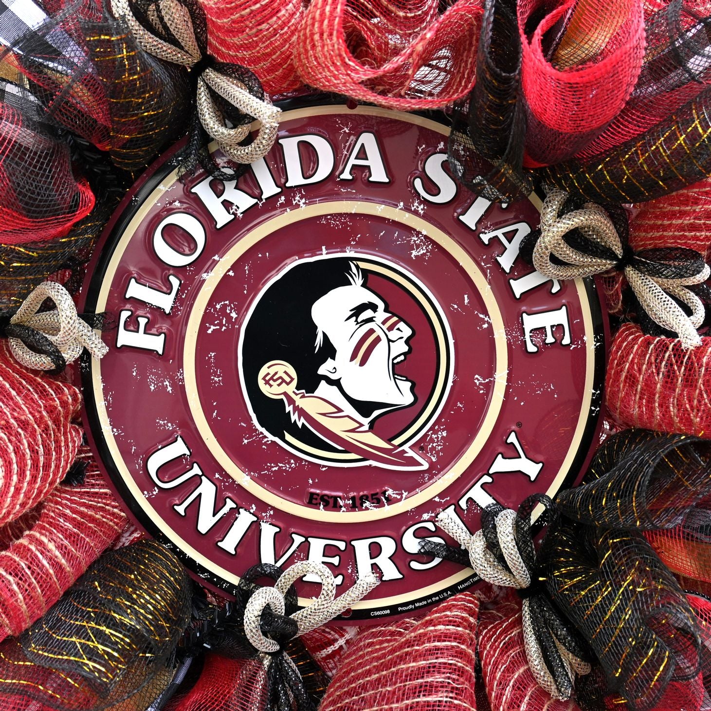 24" Seminoles Wreath – Florida State Wreath – FSU Wreath - Stunning College Wreath