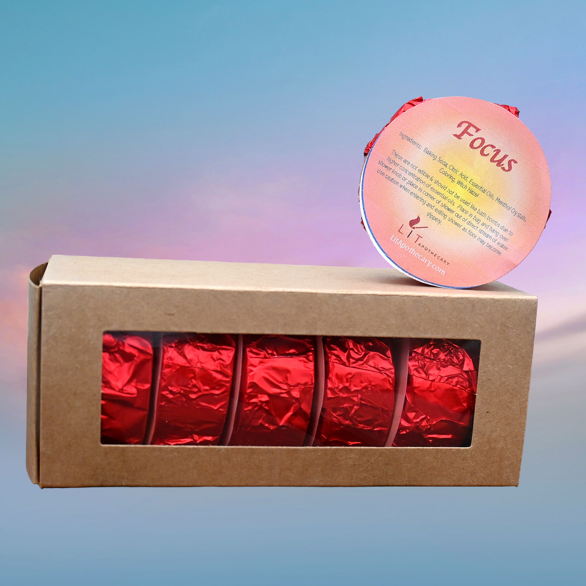 Focus aromatherapy shower steamers, 5-pack