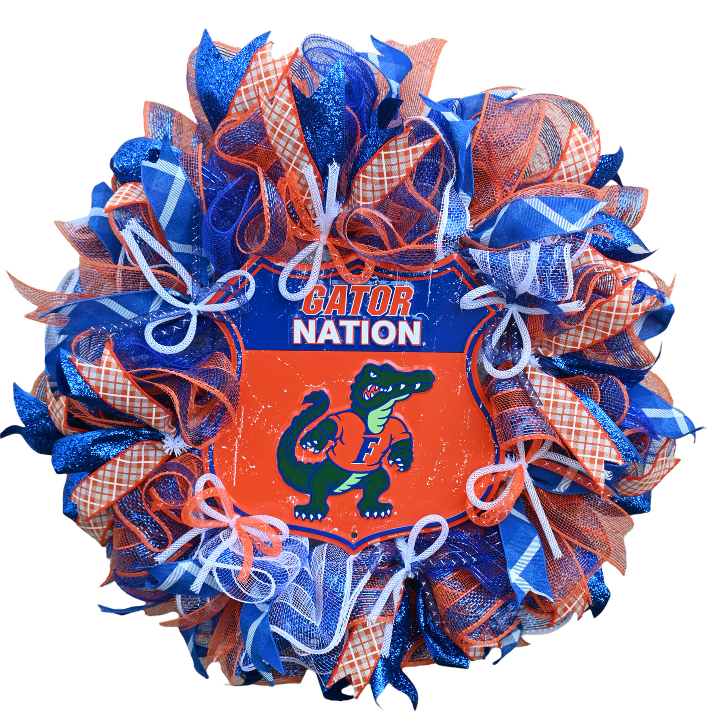 24" Gators Wreath - Florida Gators Wreath - Orange Blue Wreath