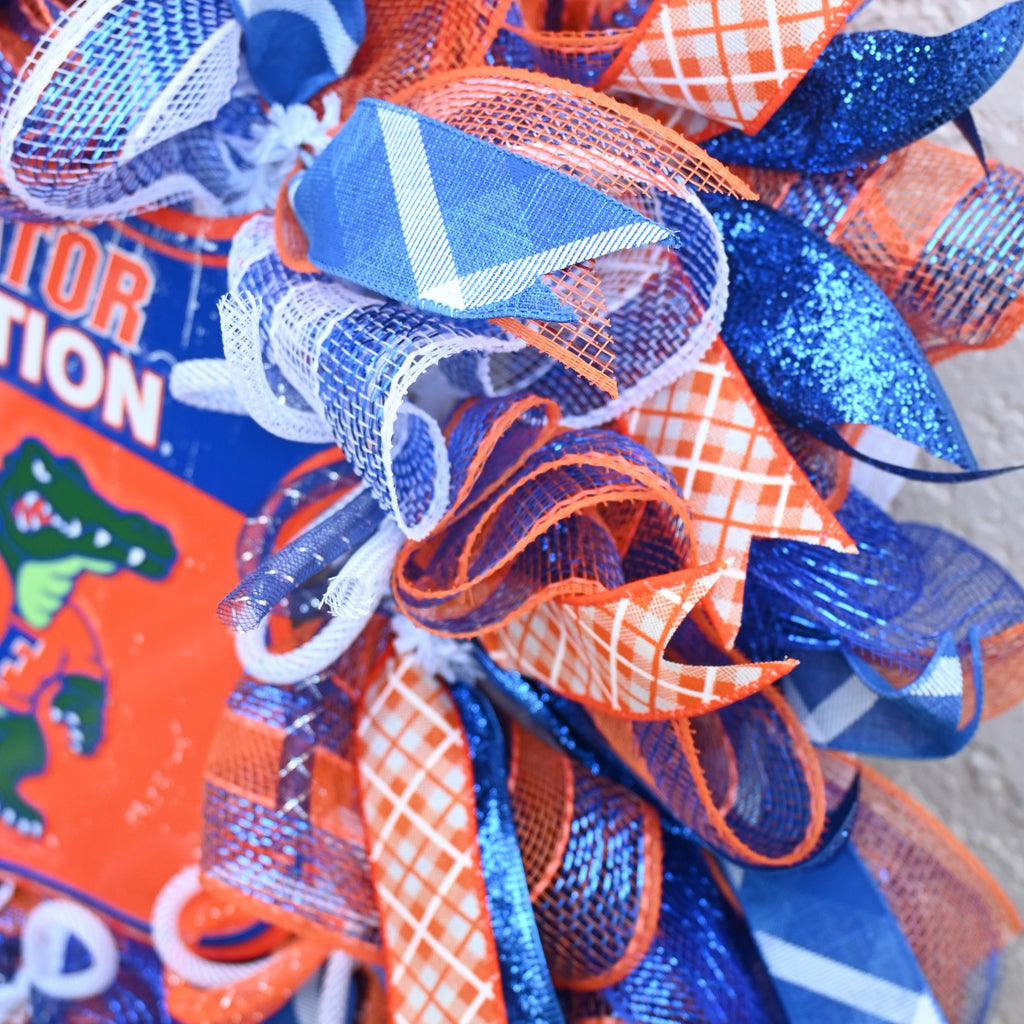24" Gators Wreath - Florida Gators Wreath - Orange Blue Wreath