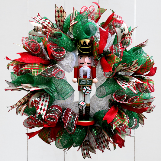 24" Nutcracker Wreath - Christmas Nutcracker Wreath