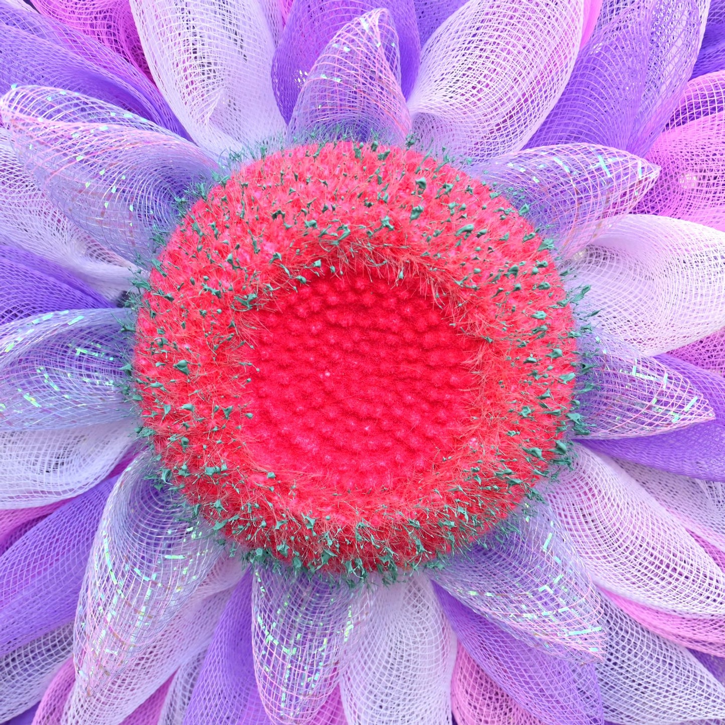 21" Purple Pink Flower Wreath - Flower Wreath - Purple Flower Wreath