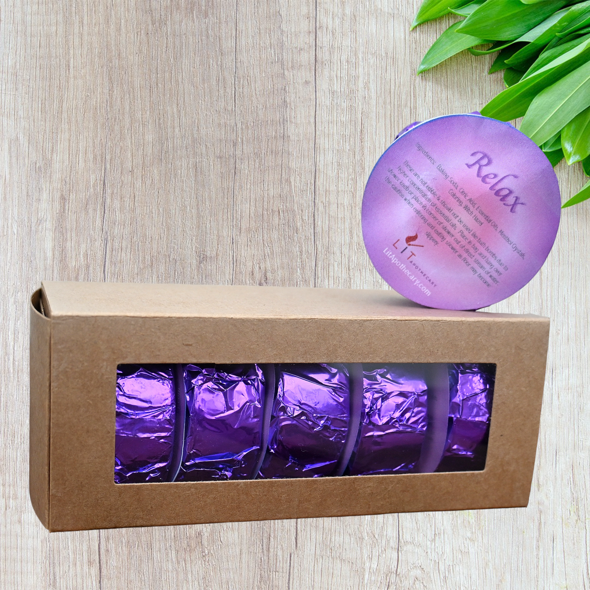 Relax aromatherapy shower steamers, 5-pack