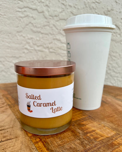 Mouth-watering Salted Caramel Latte Candle