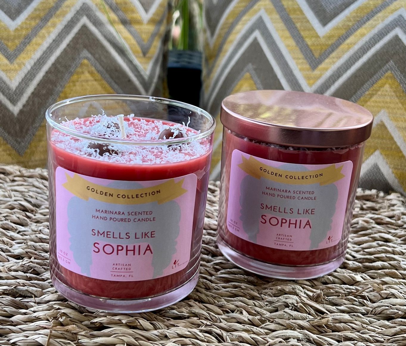 Sophia Golden Girls Candle - Golden Collection - Marinara Scented Candle