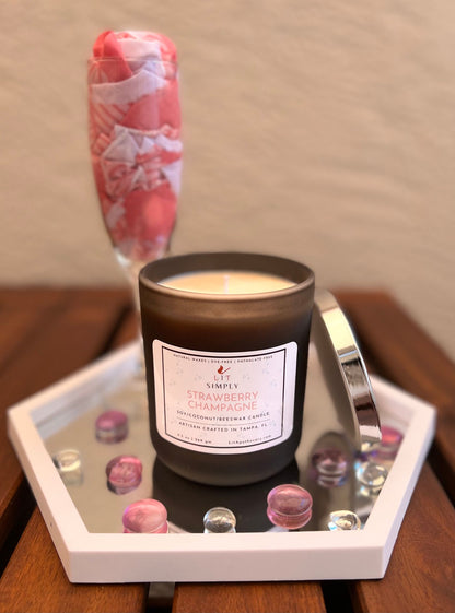 Strawberry Champagne Candle - LIT Simply Luxury Candle