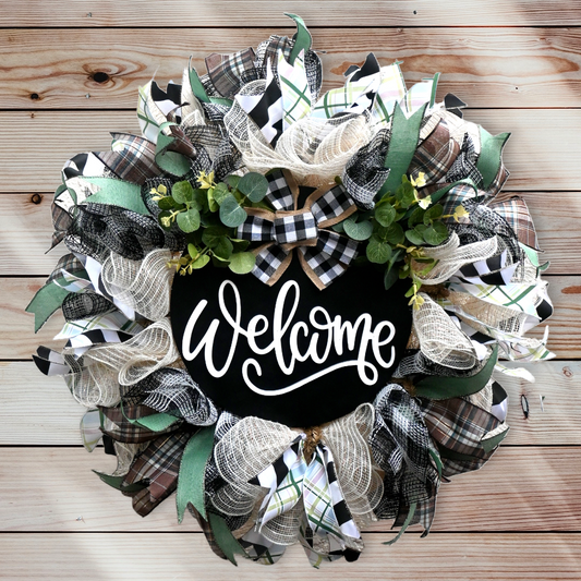 24" Welcome Wreath - Welcome to our Home Wreath